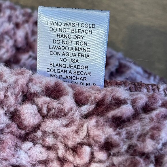 Love Tree Sherpa Vest Women's Size Large Purple Pockets Open Front Hooded - Picture 8 of 9